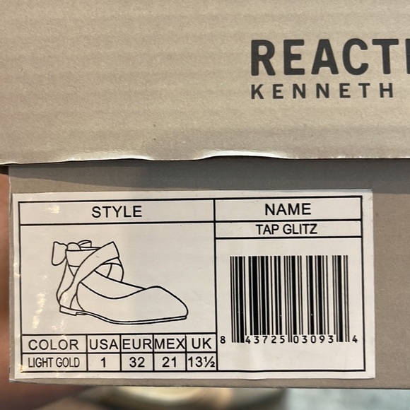 Kenneth Cole Reaction Gold Gurls Ballet Flats Size 1 - Picture 6 of 6